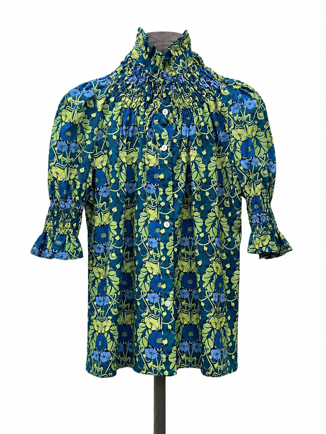 Camisa Mica Flower // Azulón