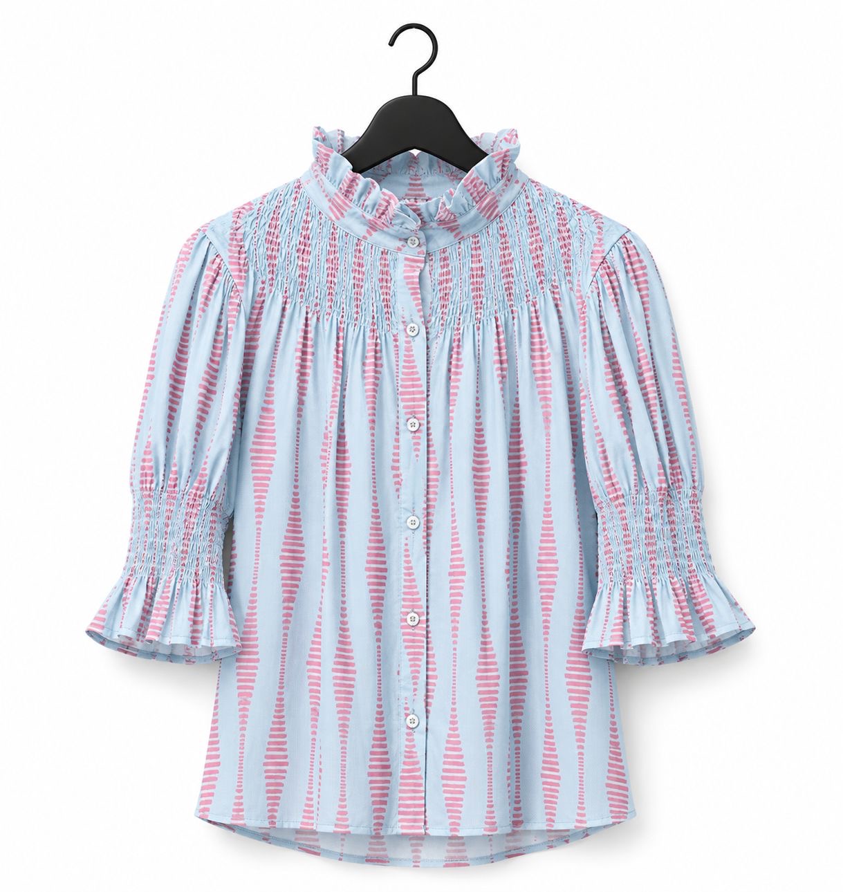 Camisa Mica //azul-rosa
