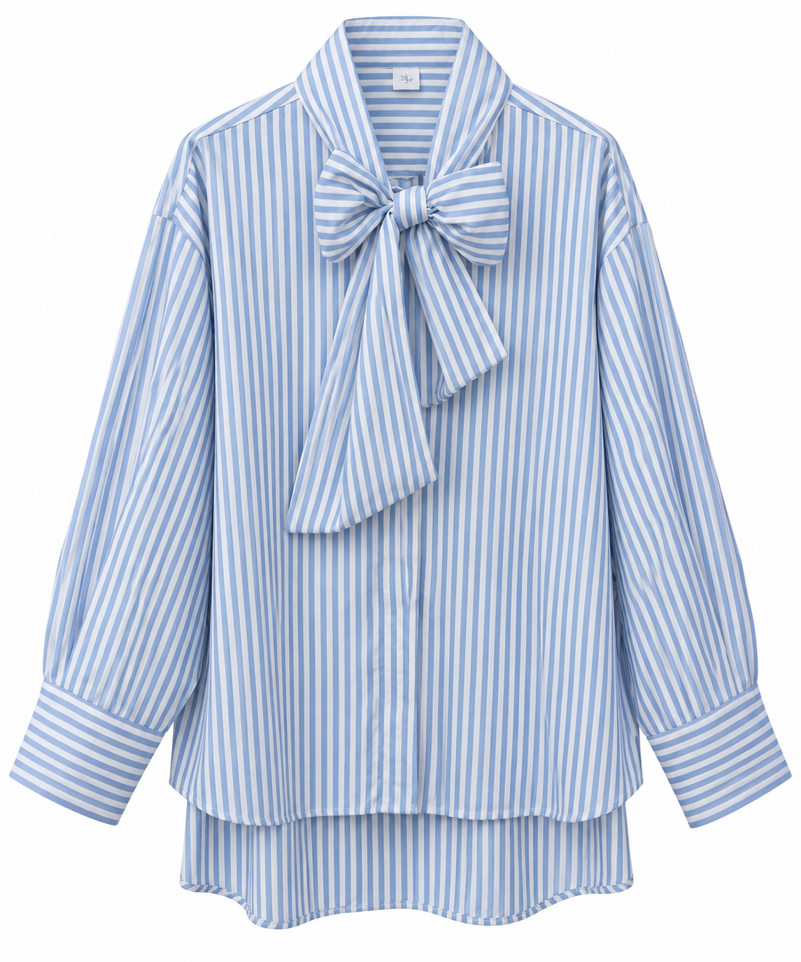 Camisa Rayas Lazo // Blanco - Azul