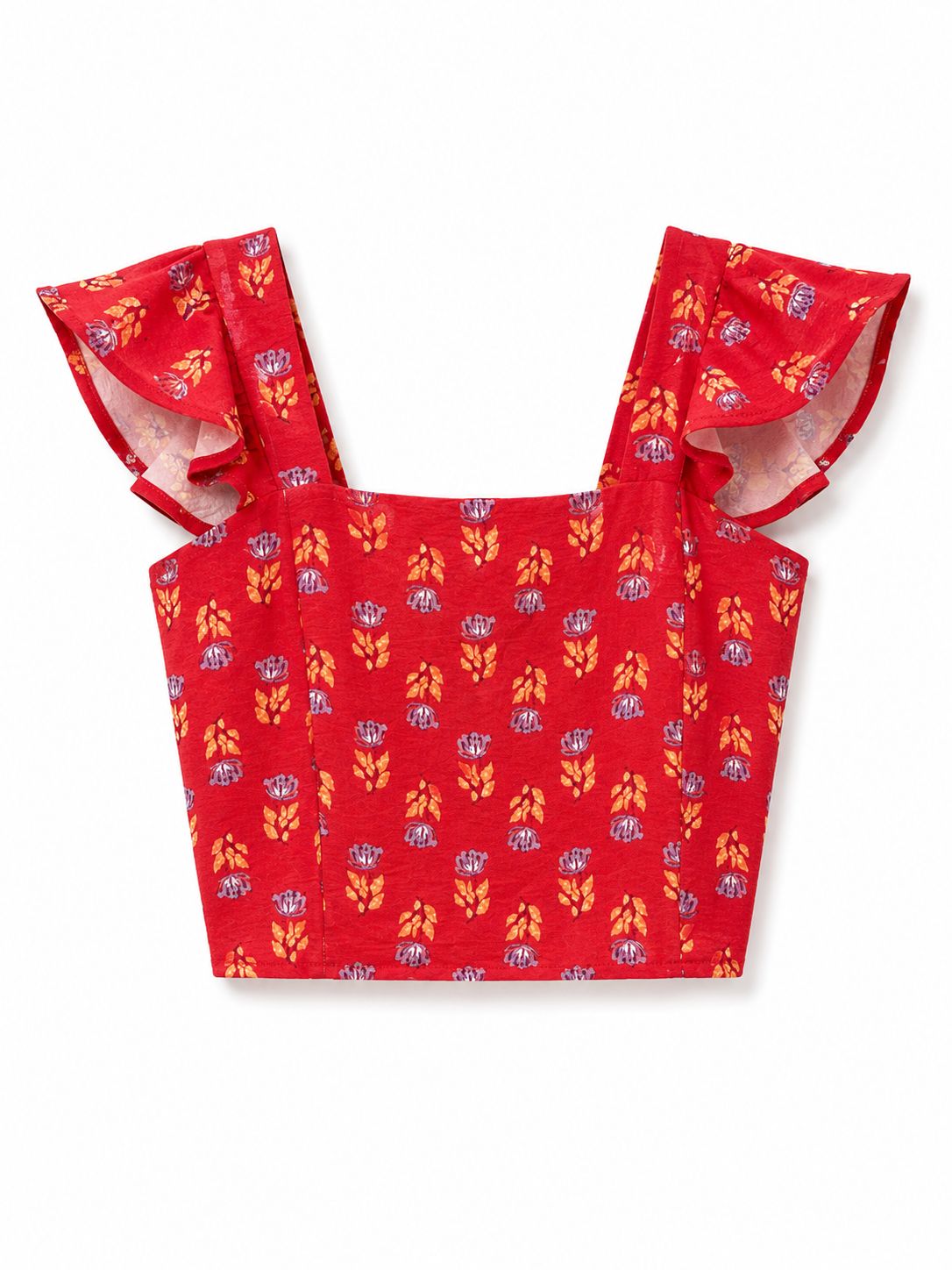 Top flores // rojo