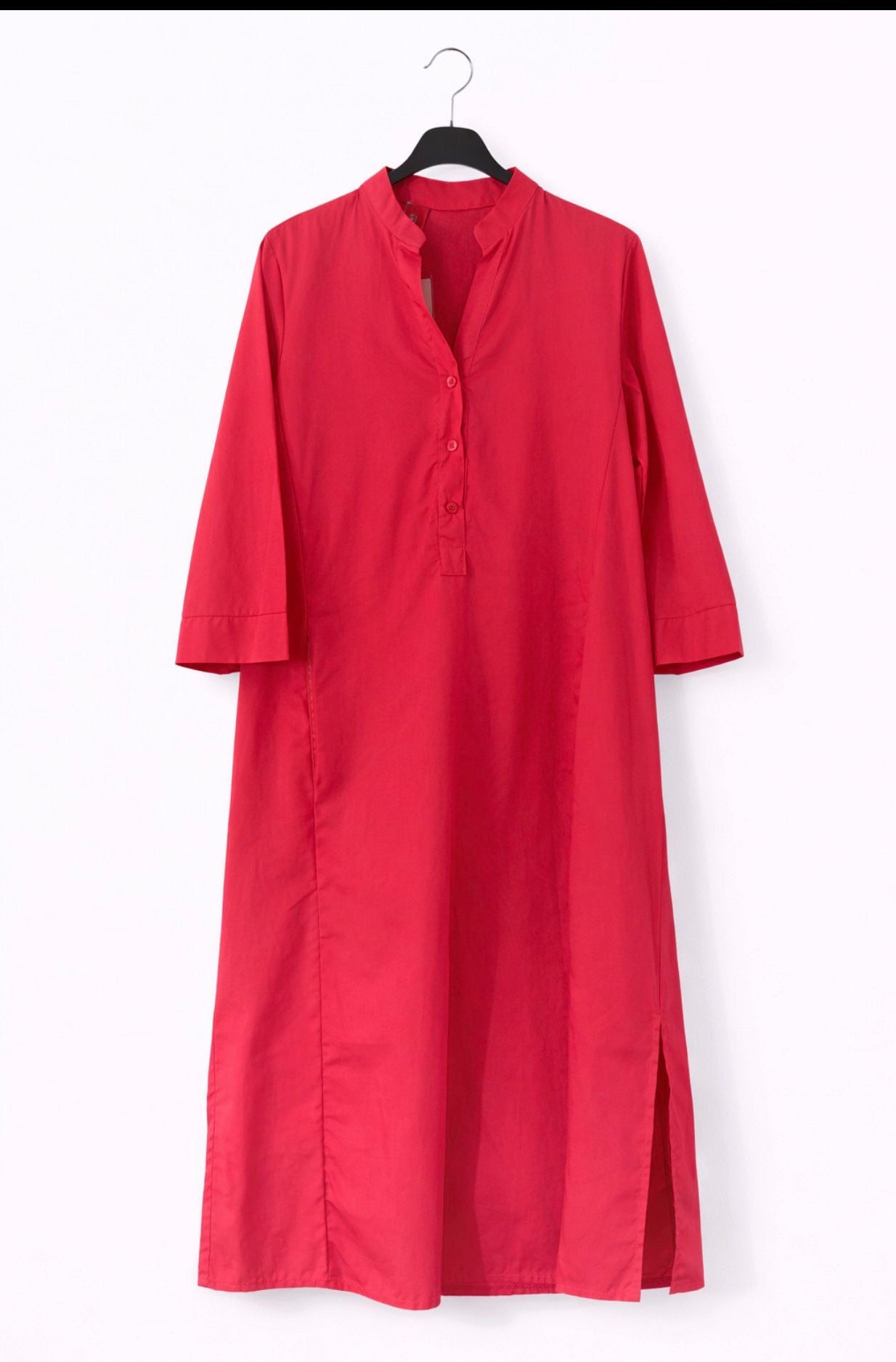 Vestido semicamisero fucsia