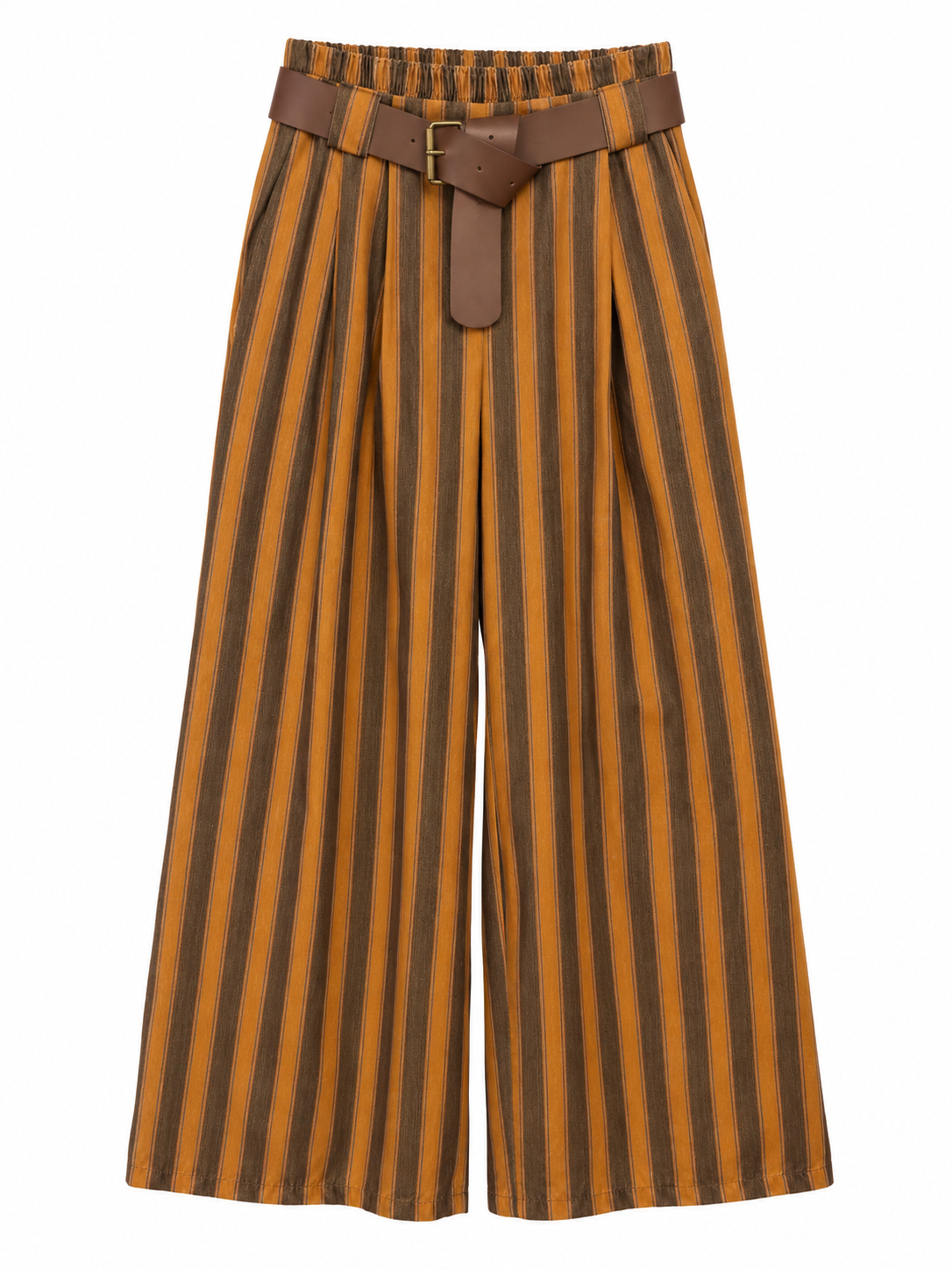 Pantalón Pana Rayas // Naranja - Marrón