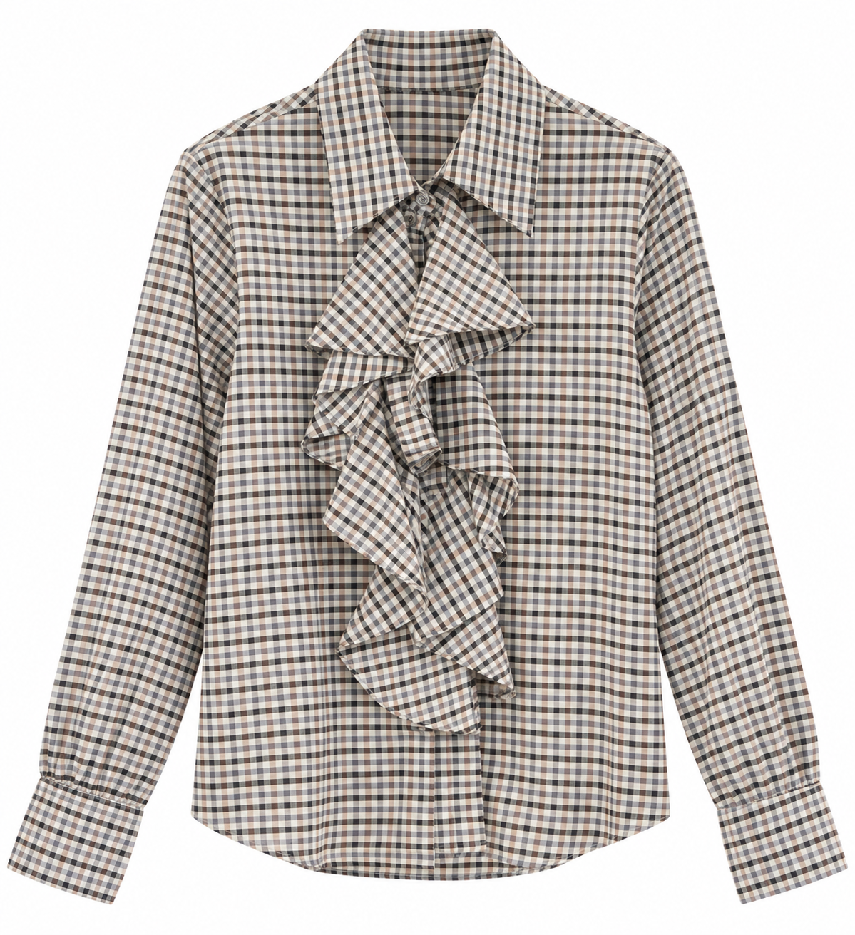 Camisa Volante // Vichy azul