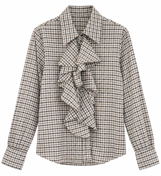 Camisa Volante // Vichy azul