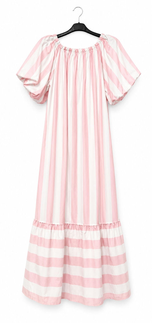 Vestido rayas // Rosa