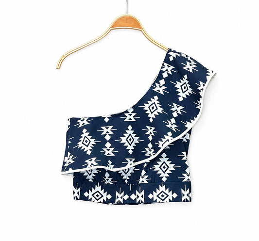 Top volantes // navy