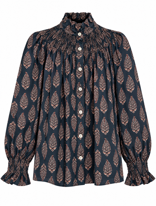 Camisa Mica Flor // Petróleo