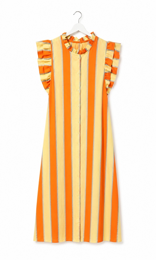 Vestido Verona rayas // naranja
