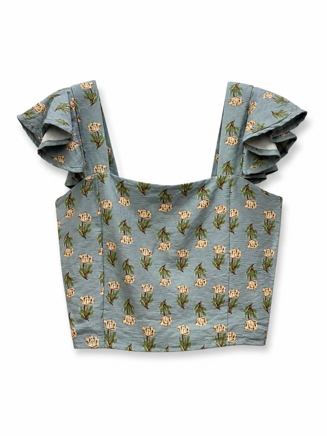 Top flores // verde agua