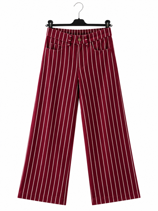 Pantalón Stripe // Burdeos