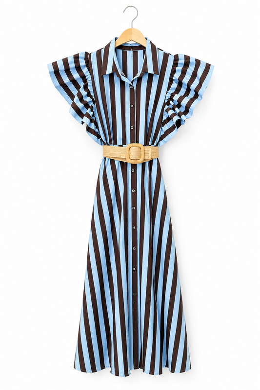 Vestido Pietra // Azul-marrón