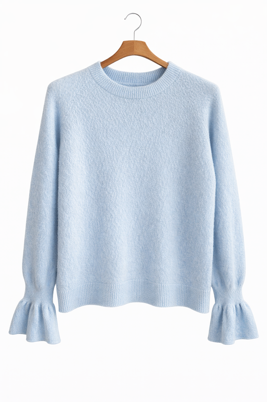 Jersey Puño Fruncido // Azul Claro