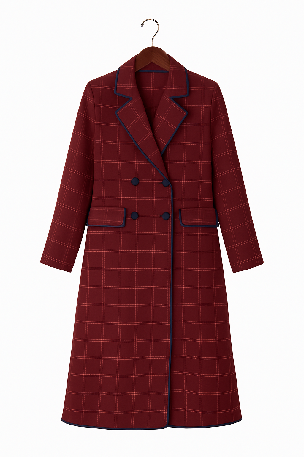 Abrigo Cruzado// Granate