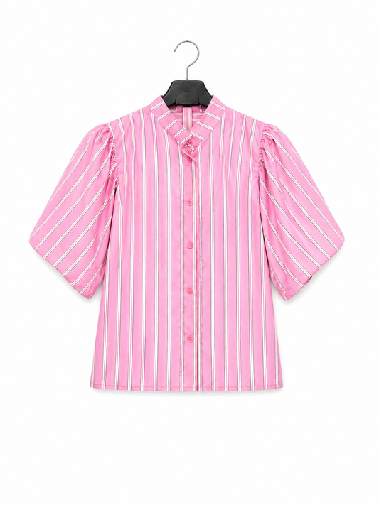 Camisa manga abullonada // rosa