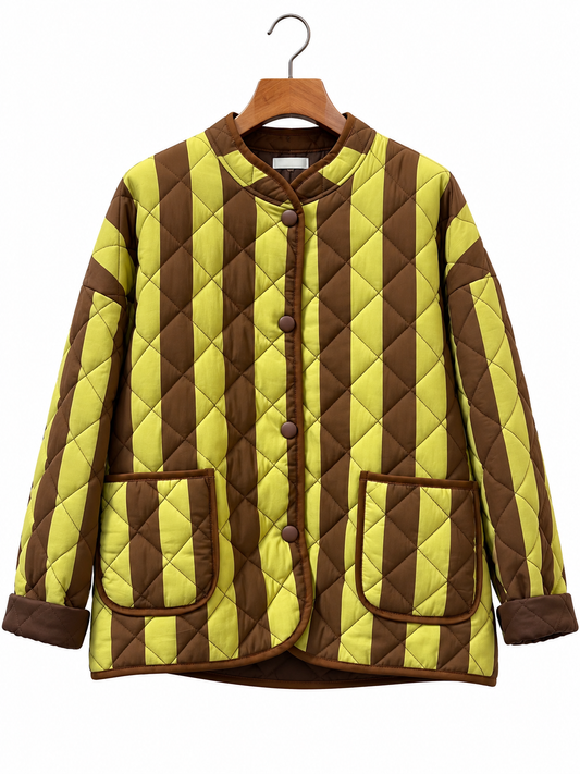 Chaqueta Acolchada // Verde-marrón